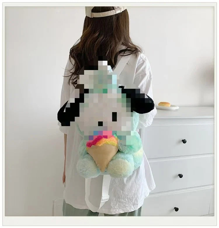 KTX-677715 Multi-Color Cartoon Plush Backpack Stuffed Toy - Soft and Huggable Variety for All Ages
