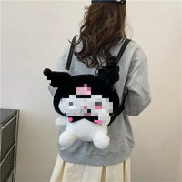 HKM-677715 Multi-Color Cartoon Plush Backpack Stuffed Toy - Soft and Huggable Variety for All Ages