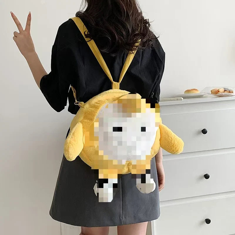 KTX-677715 Multi-Color Cartoon Plush Backpack Stuffed Toy - Soft and Huggable Variety for All Ages