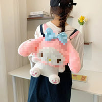 HKM-677715 Multi-Color Cartoon Plush Backpack Stuffed Toy - Soft and Huggable Variety for All Ages