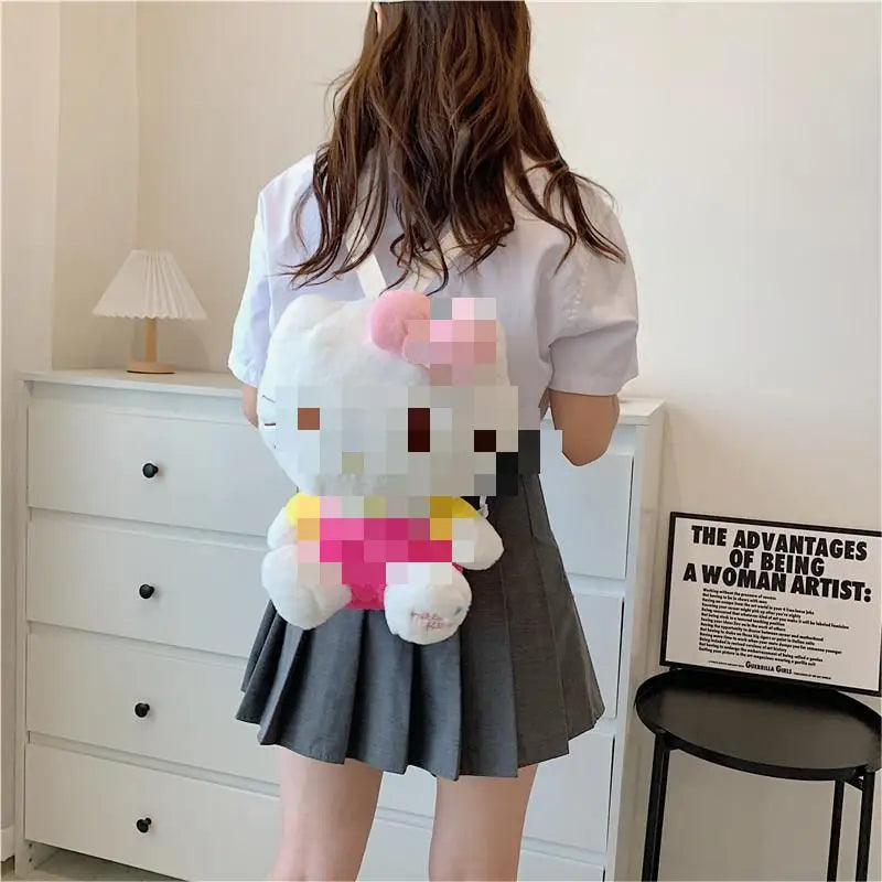 KTX-677715 Multi-Color Cartoon Plush Backpack Stuffed Toy - Soft and Huggable Variety for All Ages