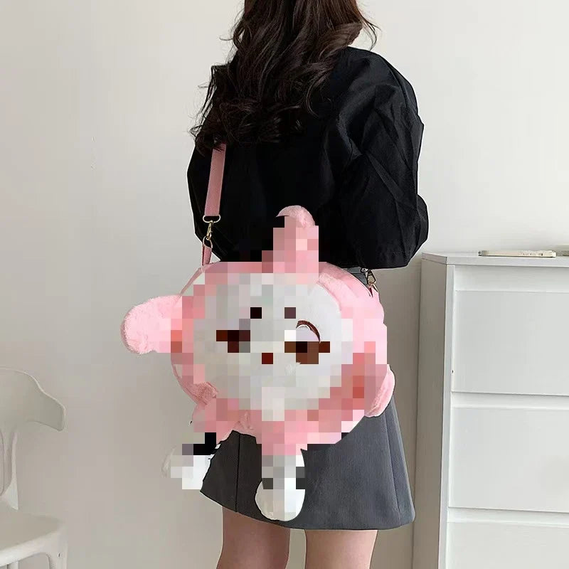 KTX-677715 Multi-Color Cartoon Plush Backpack Stuffed Toy - Soft and Huggable Variety for All Ages