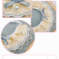 HKM-677715 Princess Style Cat Bib Cotton Polyester Saliva Towel for All Seasons