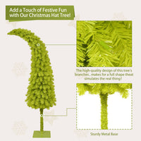 HKM-677843 5FT Hinged Artificial Fir Christmas Tree with 400 Branch Tips and 100 Warm White LED Lights
