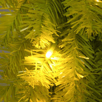 HKM-677843 5FT Hinged Artificial Fir Christmas Tree with 400 Branch Tips and 100 Warm White LED Lights