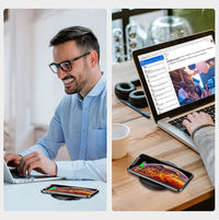 HKM-677907 Fast Wireless Charger with QI Compatibility in Black and White