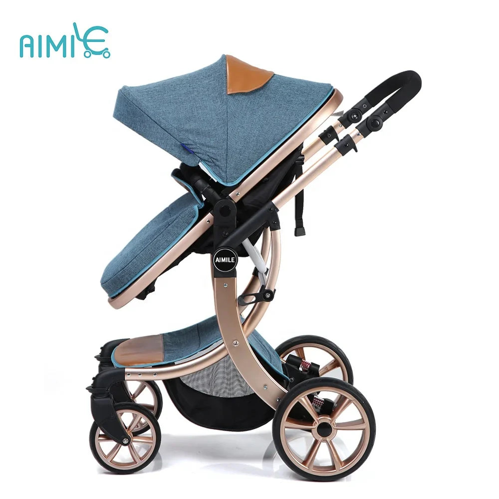 KTX-677907 Luxury 3-in-1 Baby Pushchair with High Landscape Design for Comfortable Strolling
