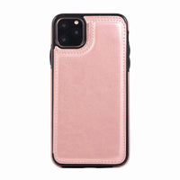 HKM-677971 Holster Card Holder with Mad Horse Pattern Back Shell for Wireless Charging and Secure Storage