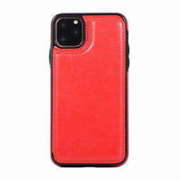 HKM-677971 Holster Card Holder with Mad Horse Pattern Back Shell for Wireless Charging and Secure Storage