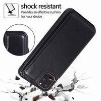 HKM-677971 Holster Card Holder with Mad Horse Pattern Back Shell for Wireless Charging and Secure Storage