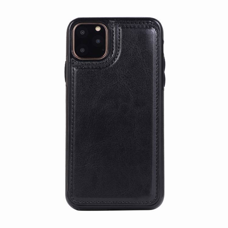 HKM-677971 Holster Card Holder with Mad Horse Pattern Back Shell for Wireless Charging and Secure Storage