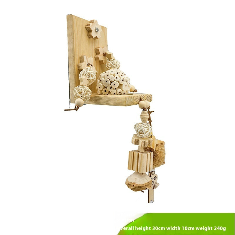 HKM-677971 Natural Rice Paper Plant Pith Ball for Parrots - Safe Molar Toy for Chewing and Gnawing