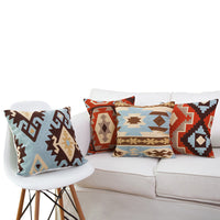 HKM-678099 Embroidered 100% Cotton Sofa Pillow Cover with Cashmere Thread - 45x45CM