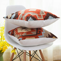 HKM-678099 Embroidered 100% Cotton Sofa Pillow Cover with Cashmere Thread - 45x45CM