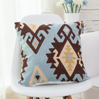 HKM-678099 Embroidered 100% Cotton Sofa Pillow Cover with Cashmere Thread - 45x45CM