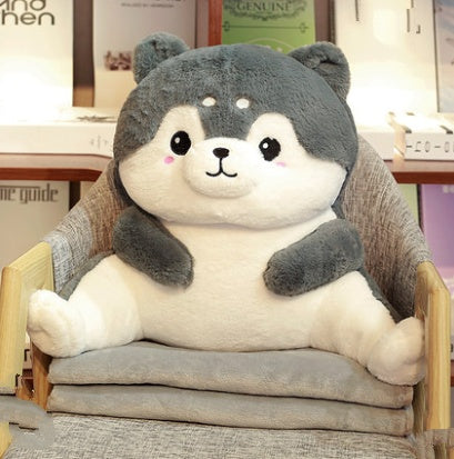 HKM-678163 Dual-Use Plush Lumbar Pillow and Hand Warmer for Car and Office, Cute Cartoon Designs