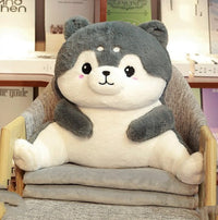 HKM-678163 Dual-Use Plush Lumbar Pillow and Hand Warmer for Car and Office, Cute Cartoon Designs