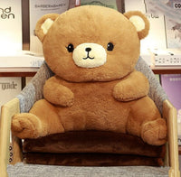 HKM-678163 Dual-Use Plush Lumbar Pillow and Hand Warmer for Car and Office, Cute Cartoon Designs