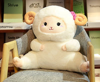 HKM-678163 Dual-Use Plush Lumbar Pillow and Hand Warmer for Car and Office, Cute Cartoon Designs