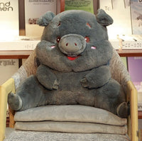 HKM-678163 Dual-Use Plush Lumbar Pillow and Hand Warmer for Car and Office, Cute Cartoon Designs