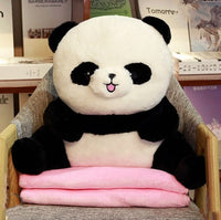 HKM-678163 Dual-Use Plush Lumbar Pillow and Hand Warmer for Car and Office, Cute Cartoon Designs