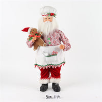 HKM-678163 Fabric Santa Claus Decorative Figure - 50cm Height, Plastic and Fabric Home Decoration