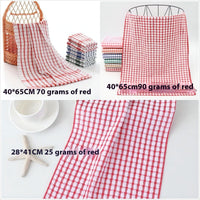HKM-678291 Cotton Plaid Kitchen Dish Towel - Various Patterns and Sizes in Pink, Blue, Green, Orange, Red