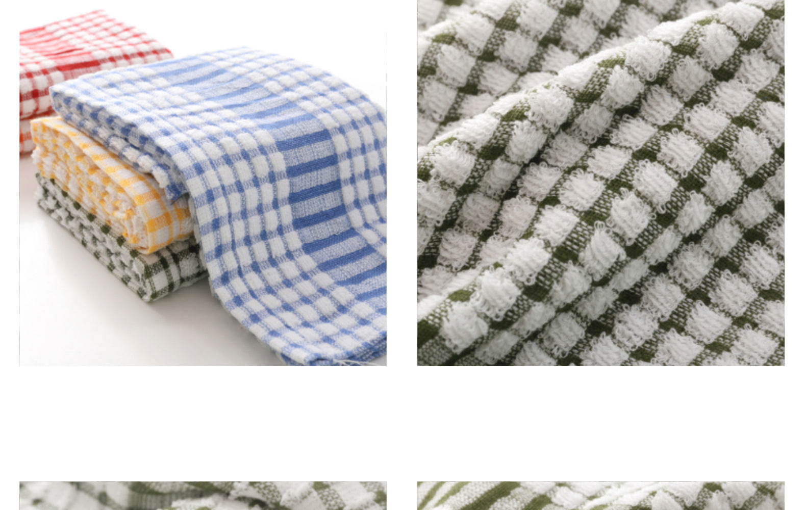 HKM-678291 Cotton Plaid Kitchen Dish Towel - Various Patterns and Sizes in Pink, Blue, Green, Orange, Red