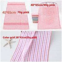 HKM-678291 Cotton Plaid Kitchen Dish Towel - Various Patterns and Sizes in Pink, Blue, Green, Orange, Red