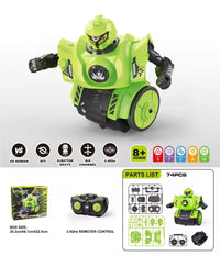HKM-678291 Remote Control DIY Assembly Combat Robot with Sound - Interactive Dual Player Educational Toy Set