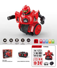 HKM-678291 Remote Control DIY Assembly Combat Robot with Sound - Interactive Dual Player Educational Toy Set