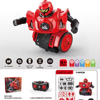 HKM-678291 Remote Control DIY Assembly Combat Robot with Sound - Interactive Dual Player Educational Toy Set