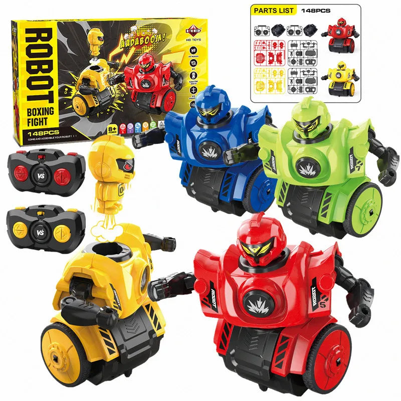 HKM-678291 Remote Control DIY Assembly Combat Robot with Sound - Interactive Dual Player Educational Toy Set