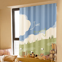 HKM-678419 Cartoon-Themed Velcro Cabinet Curtain for Children's Rooms – Multiple Sizes Available