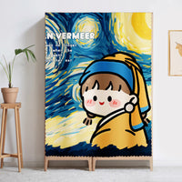 HKM-678419 Cartoon-Themed Velcro Cabinet Curtain for Children's Rooms – Multiple Sizes Available