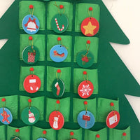 HKM-678483 Festive Felt Christmas Tree Calendar for Seasonal Decorations