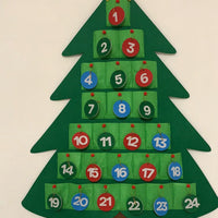 HKM-678483 Festive Felt Christmas Tree Calendar for Seasonal Decorations