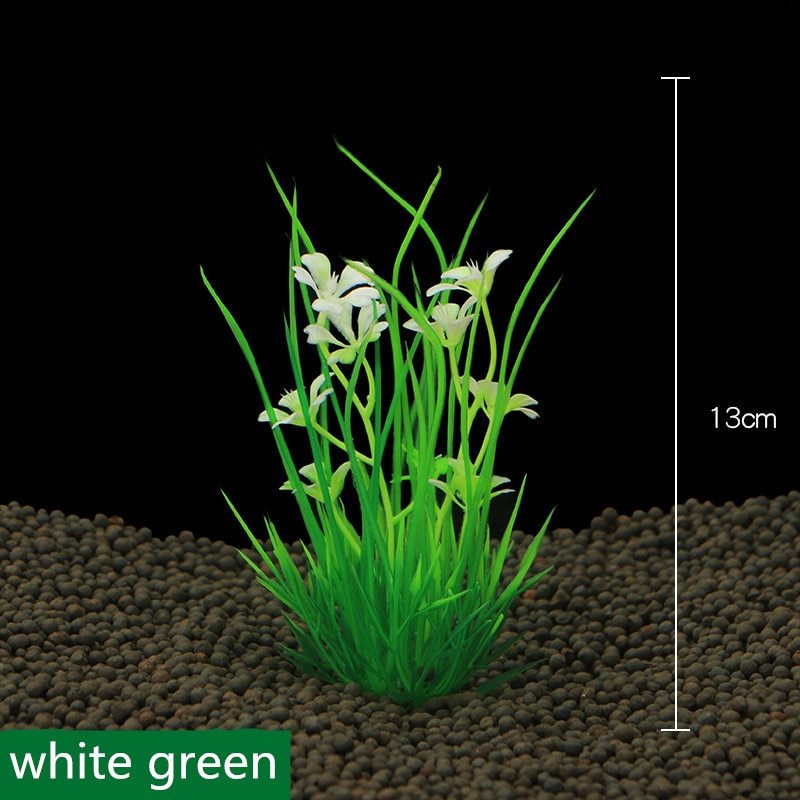 HKM-678547 Aquarium Simulation Plastic Water Plants for Fish Tank Landscaping - 10 Trees Per Pack
