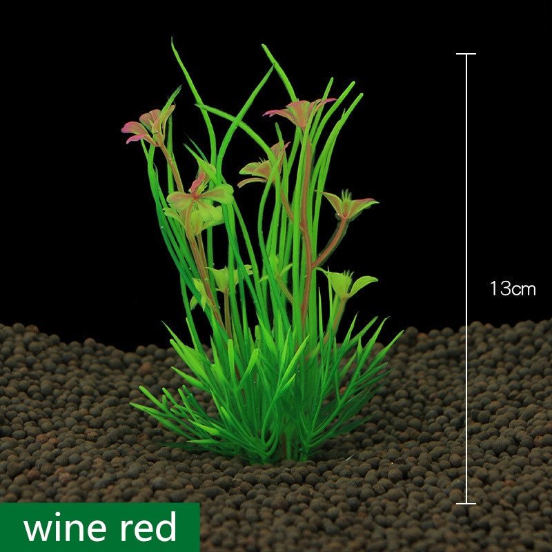 HKM-678547 Aquarium Simulation Plastic Water Plants for Fish Tank Landscaping - 10 Trees Per Pack