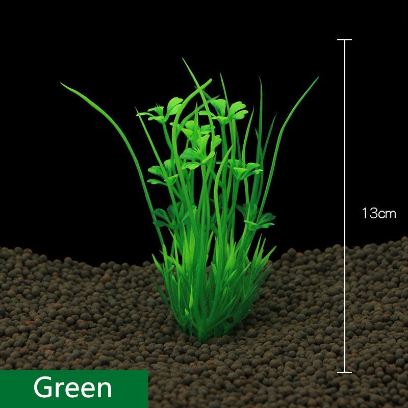 HKM-678547 Aquarium Simulation Plastic Water Plants for Fish Tank Landscaping - 10 Trees Per Pack