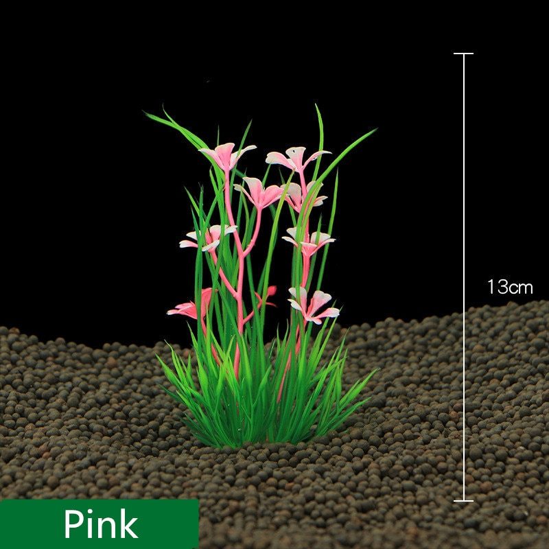 HKM-678547 Aquarium Simulation Plastic Water Plants for Fish Tank Landscaping - 10 Trees Per Pack