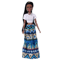 HKM-678547 Elegant Black Fashion Doll with Afro Hair - Educational Toy for All Ages