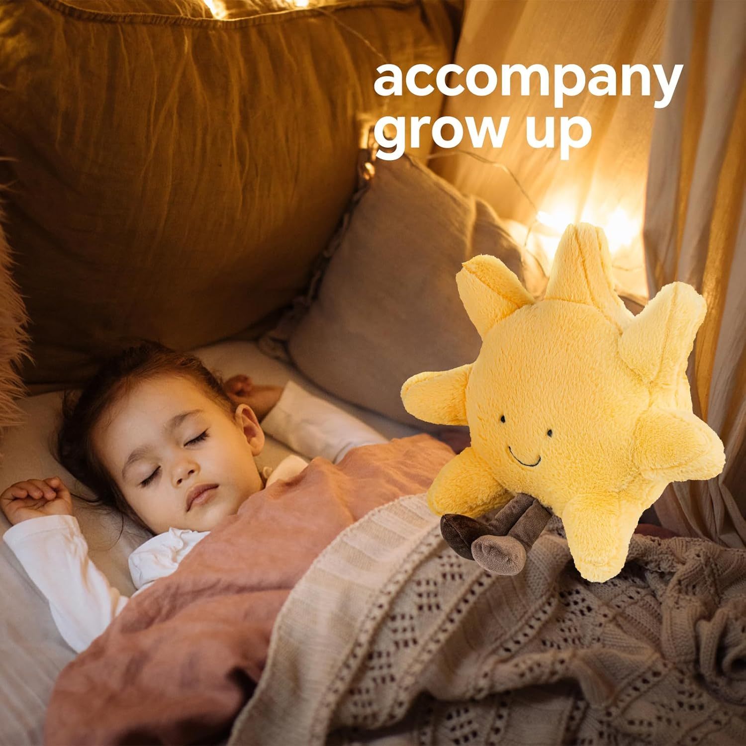 KTX-678547 Sunshine and Moon Plush Toy Set - Soft Stuffed Animal Pillows for Kids, Perfect Birthday Gift, Warm and Cozy Hugging Companions