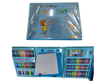 HKM-678675 208-Piece Kids Drawing Art Set with Wooden Drawing Board for Ages 2-7