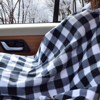 HKM-678867 12V Electric Car Blanket with Adjustable Temperature Control, Fleece Material, 100cm x 70cm