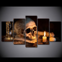 HKM-678867 Modern Black Rectangular HD Canvas Wall Art - Set of 5, Framed Decorative Prints