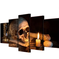 HKM-678867 Modern Black Rectangular HD Canvas Wall Art - Set of 5, Framed Decorative Prints