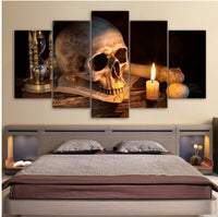 HKM-678867 Modern Black Rectangular HD Canvas Wall Art - Set of 5, Framed Decorative Prints