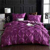 HKM-678867 Washed Ice Silk Quilt Cover Set - 3-Piece Bedding Ensemble for 1.8m Bed