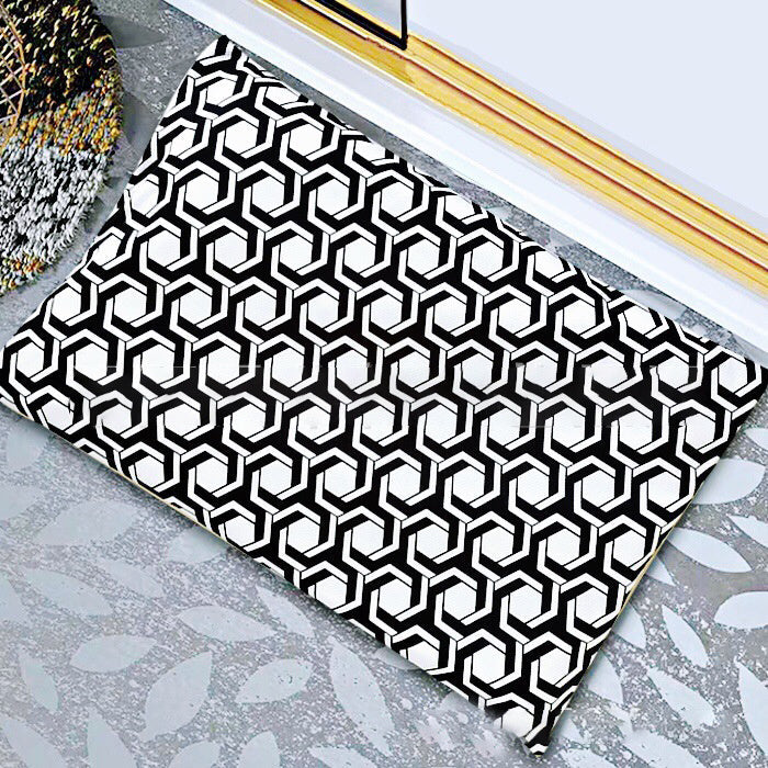 HKM-678931 Diatomite Soft Foot Pad Bathroom Mat - Absorbent, Quick Drying, Antiskid, Comfort 55x35cm